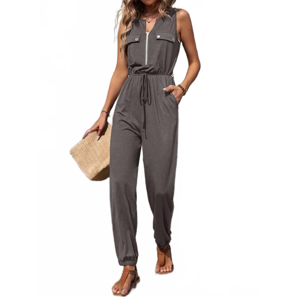 NEW LOVESOFT sleeveless jogger jumpsuit in gray
